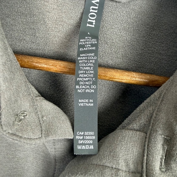 VUORI Coronado Shirt Jacket Flannel Dolomite Heather Gray Casual Mens LARGE - Picture 4 of 8